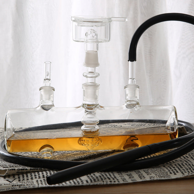 Glass hookah with elegant design dedicated to usa