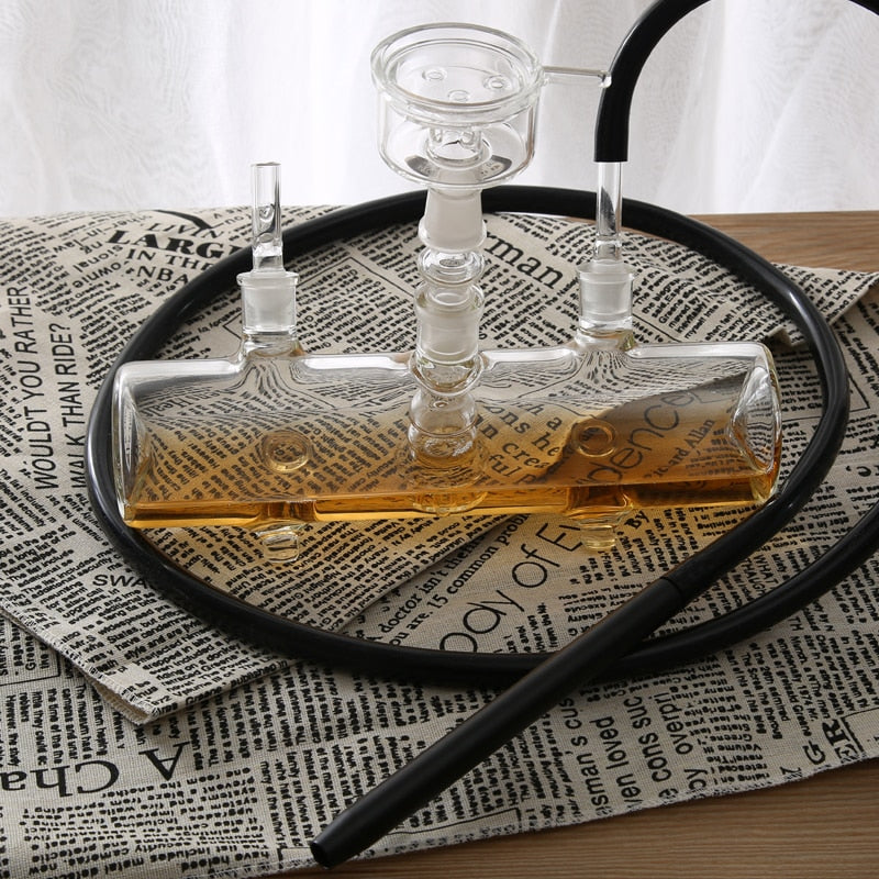 Glass hookah with elegant design dedicated to usa