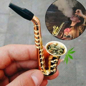 Saxophone Mini Portable Smoking Pipes Metal