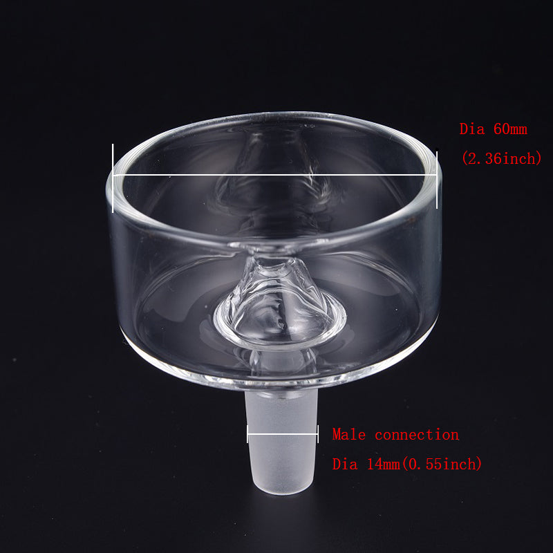 connector glass hookah bowl with one hole